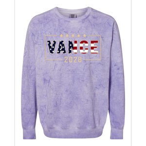 Vance 2028 J.D. Vance For President 28 Vance Flag Colorblast Crewneck Sweatshirt