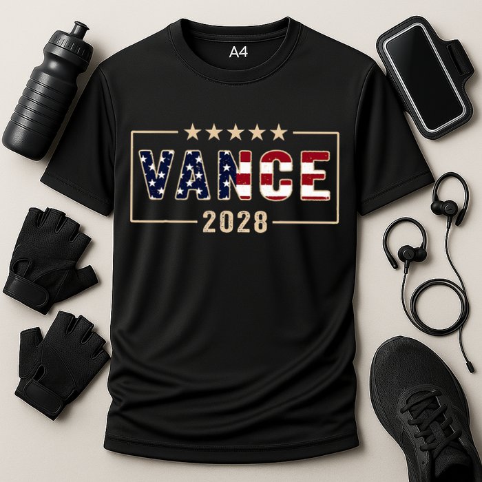 Vance 2028 J.D. Vance For President 28 Vance Flag Cooling Performance Crew T-Shirt
