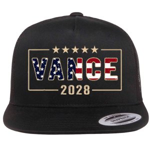 Vance 2028 J.D. Vance For President 28 Vance Flag Flat Bill Trucker Hat