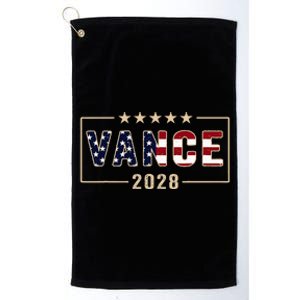 Vance 2028 J.D. Vance For President 28 Vance Flag Platinum Collection Golf Towel