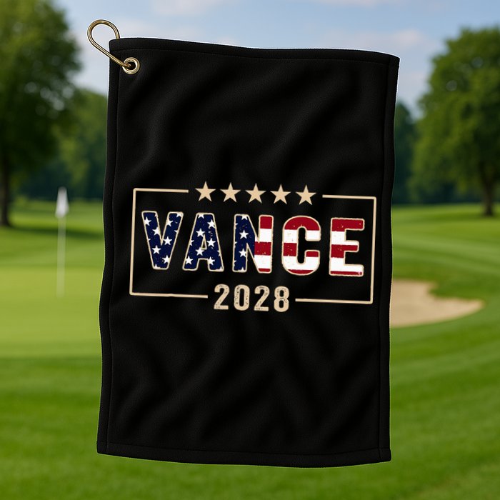 Vance 2028 J.D. Vance For President 28 Vance Flag Golf Towel