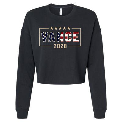 Vance 2028 J.D. Vance For President 28 Vance Flag Cropped Pullover Crew