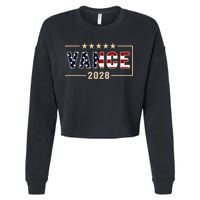Vance 2028 J.D. Vance For President 28 Vance Flag Cropped Pullover Crew