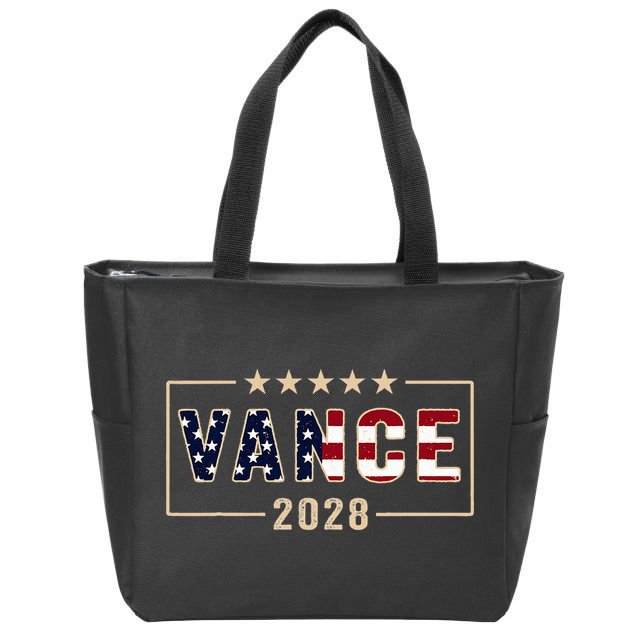 Vance 2028 J.D. Vance For President 28 Vance Flag Zip Tote Bag