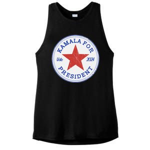 Vote 2024 Kamala For President Sneaker Logo Ladies PosiCharge Tri-Blend Wicking Tank