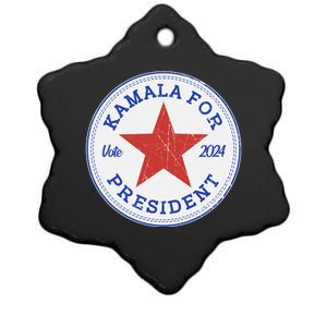 Vote 2024 Kamala For President Sneaker Logo Ceramic Star Ornament