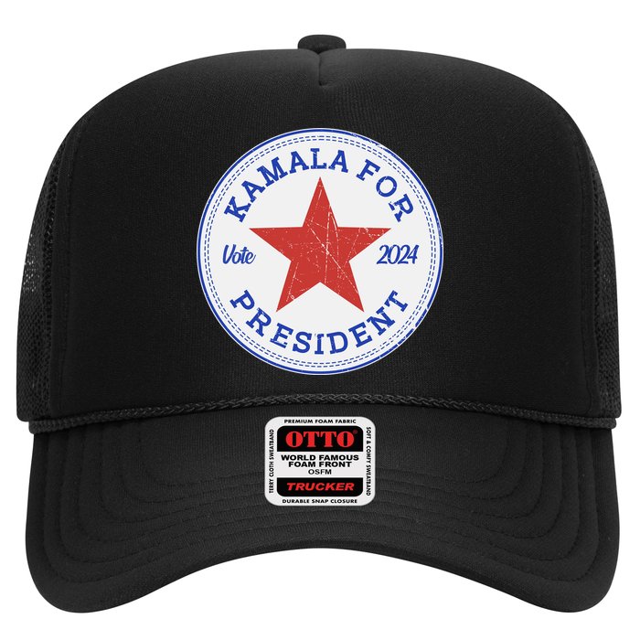 Vote 2024 Kamala For President Sneaker Logo Trucker Hat