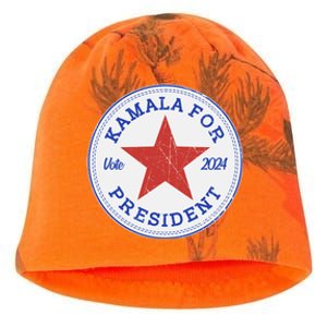 Vote 2024 Kamala For President Sneaker Logo Kati - Camo Knit Beanie