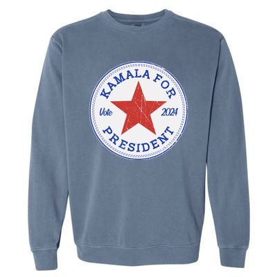 Vote 2024 Kamala For President Sneaker Logo Garment-Dyed Sweatshirt