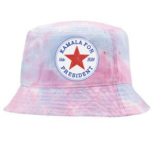 Vote 2024 Kamala For President Sneaker Logo Tie-Dyed Bucket Hat