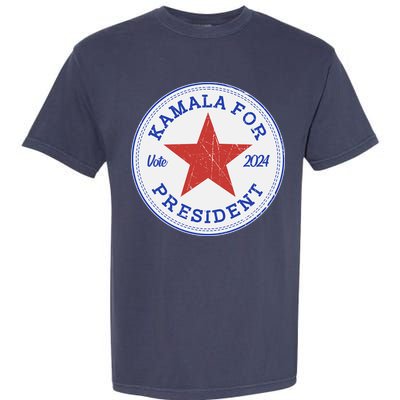 Vote 2024 Kamala For President Sneaker Logo Garment-Dyed Heavyweight T-Shirt