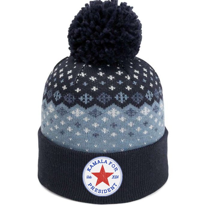 Vote 2024 Kamala For President Sneaker Logo The Baniff Cuffed Pom Beanie