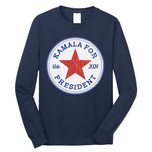 Vote 2024 Kamala For President Sneaker Logo Long Sleeve Shirt