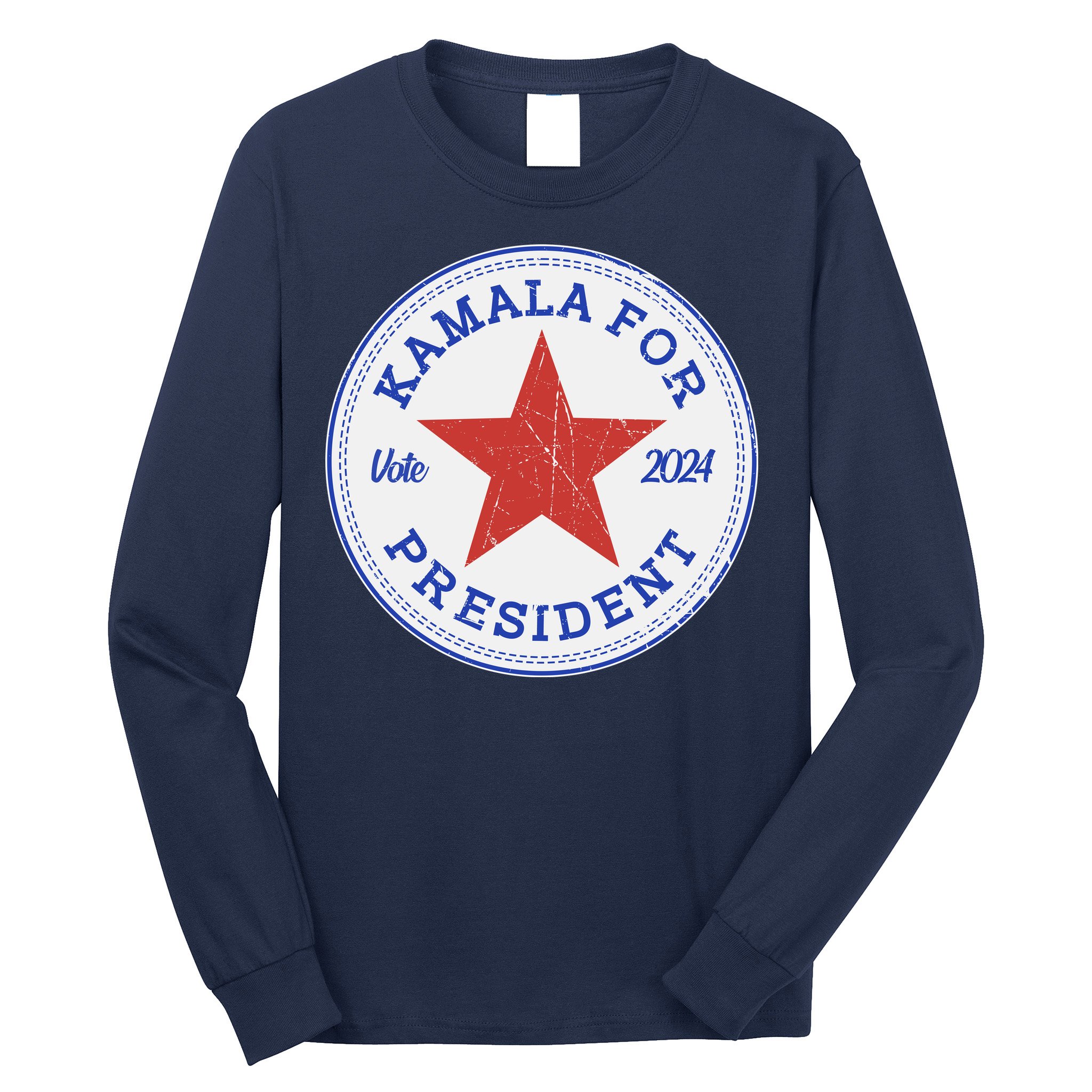 Vote 2024 Kamala For President Sneaker Logo Long Sleeve Shirt