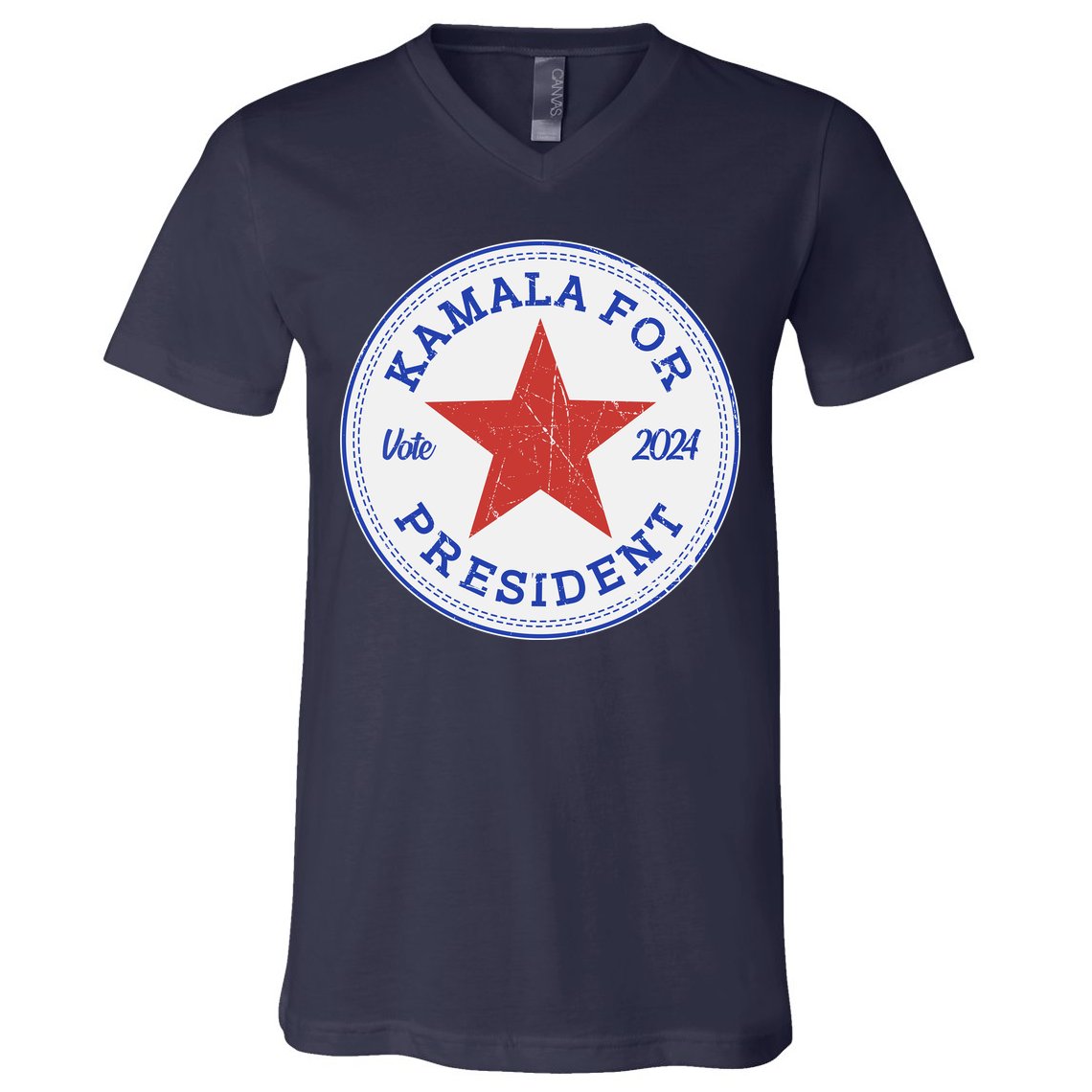 Vote 2024 Kamala For President Sneaker Logo V-Neck T-Shirt
