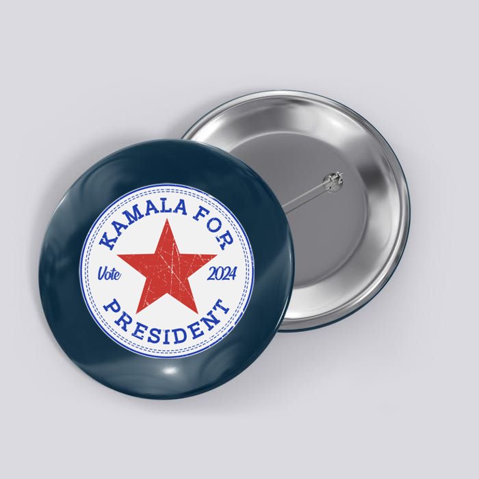 Vote 2024 Kamala For President Sneaker Logo Button