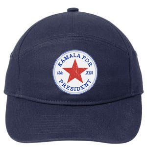 Vote 2024 Kamala For President Sneaker Logo 7-Panel Snapback Hat