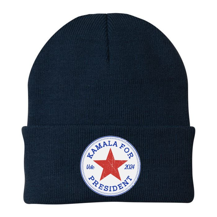 Vote 2024 Kamala For President Sneaker Logo Knit Cap Winter Beanie