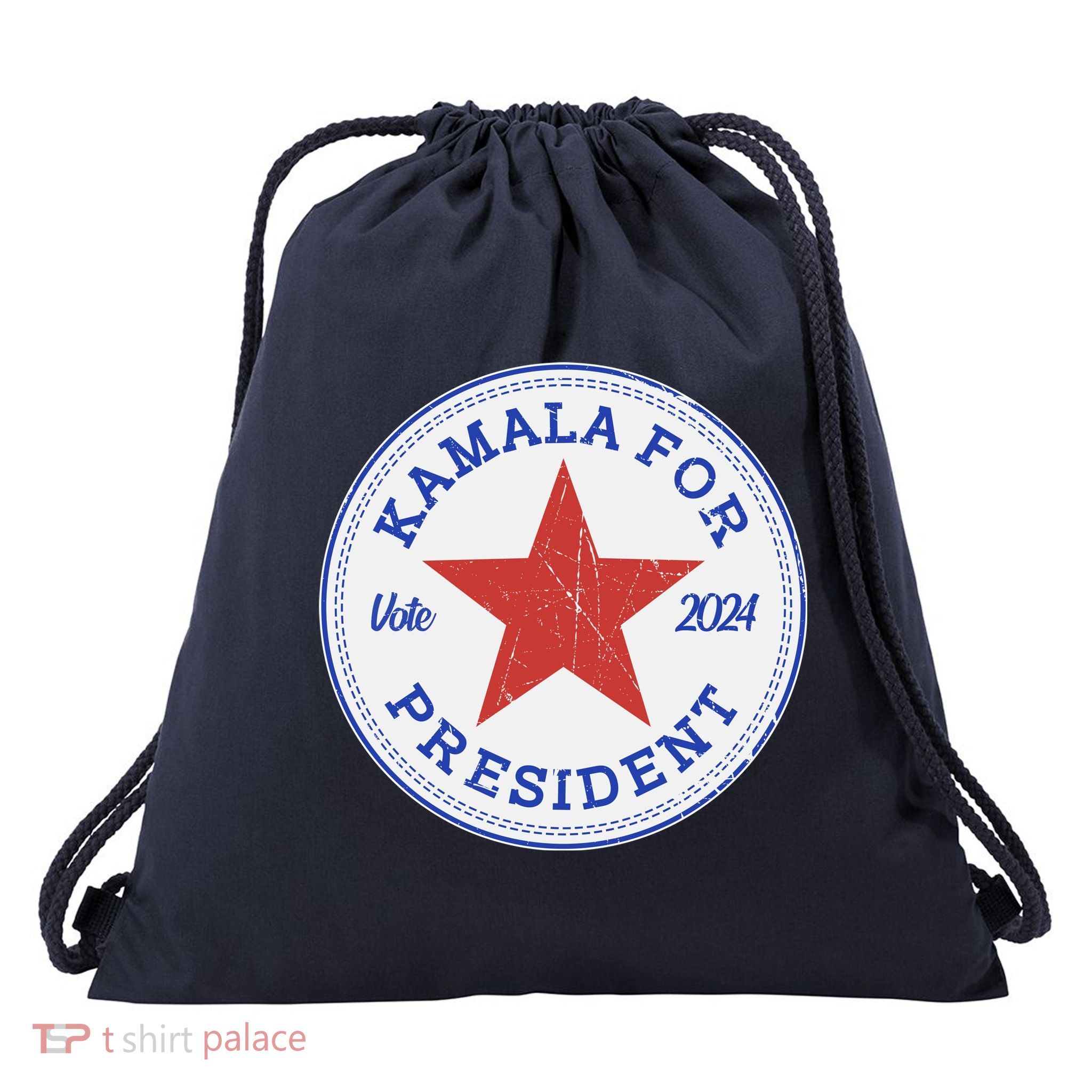 Vote 2024 Kamala For President Sneaker Logo Drawstring Bag