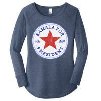 Vote 2024 Kamala For President Sneaker Logo Women's Perfect Tri Tunic Long Sleeve Shirt