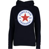 Vote 2024 Kamala For President Sneaker Logo Womens Funnel Neck Pullover Hood