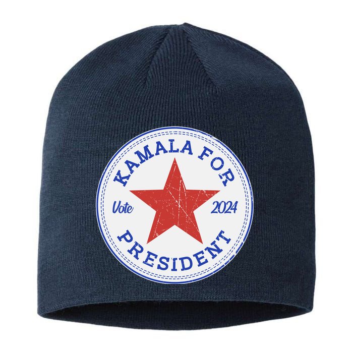 Vote 2024 Kamala For President Sneaker Logo Sustainable Beanie