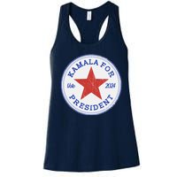 Vote 2024 Kamala For President Sneaker Logo Women's Racerback Tank