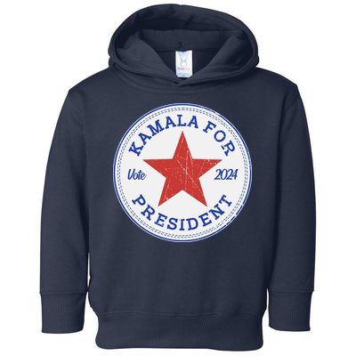 Vote 2024 Kamala For President Sneaker Logo Toddler Hoodie