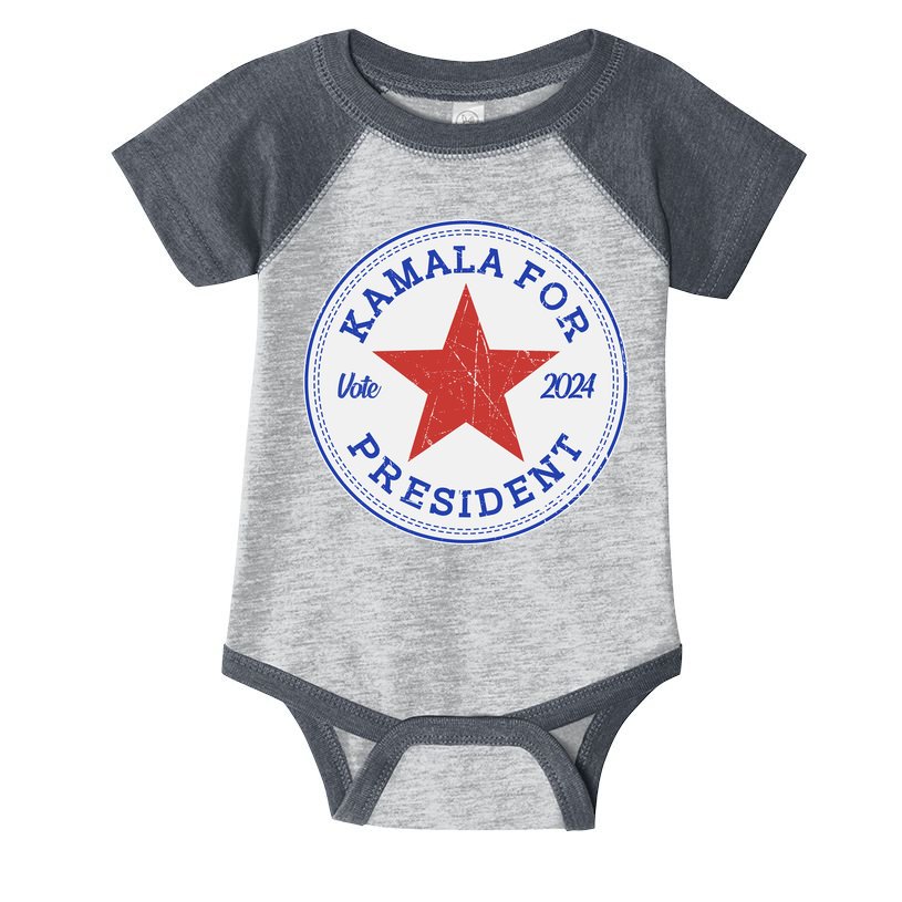Vote 2024 Kamala For President Sneaker Logo Infant Baby Jersey Bodysuit