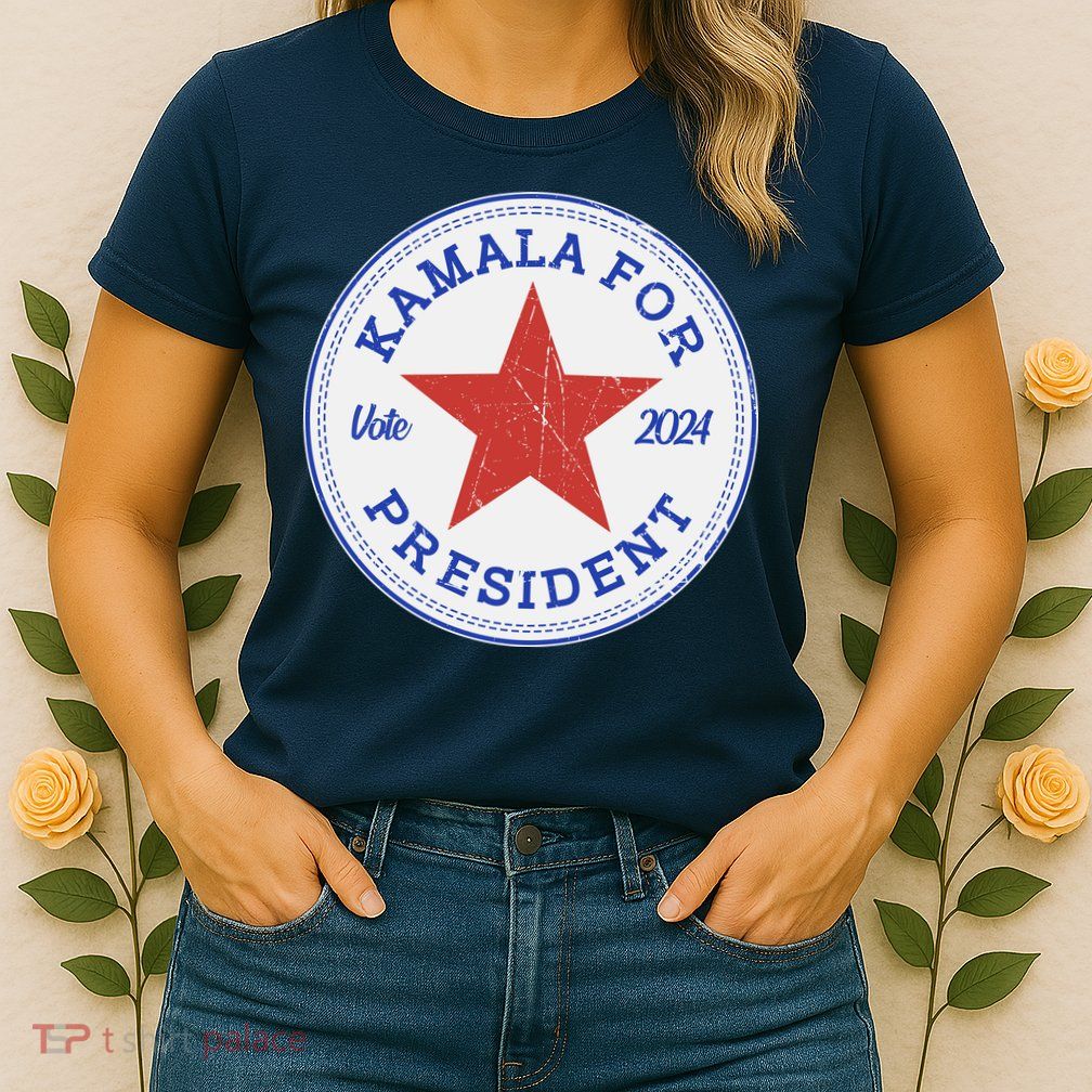 Vote 2024 Kamala For President Sneaker Logo Womens T-Shirt
