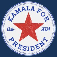 Vote 2024 Kamala For President Sneaker Logo Women's V-Neck T-Shirt