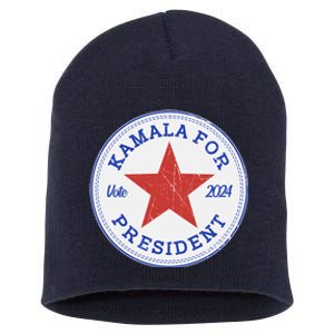 Vote 2024 Kamala For President Sneaker Logo Short Acrylic Beanie