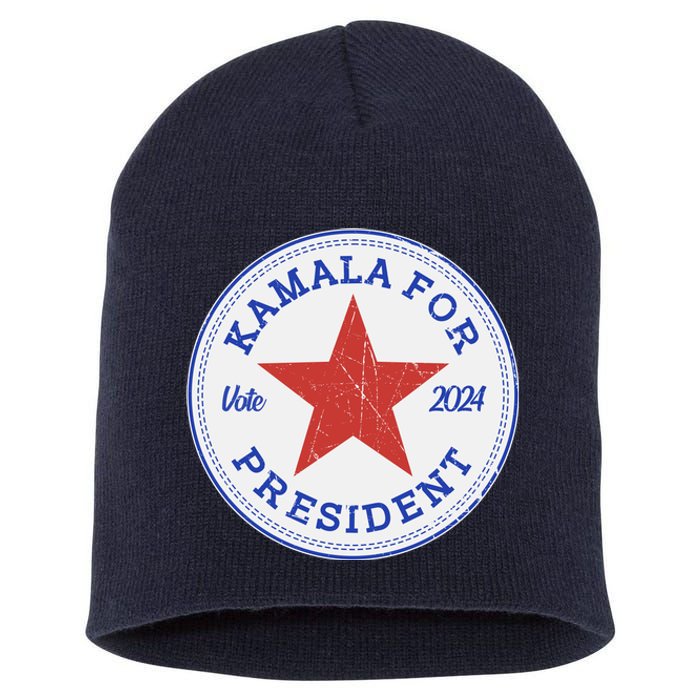 Vote 2024 Kamala For President Sneaker Logo Short Acrylic Beanie