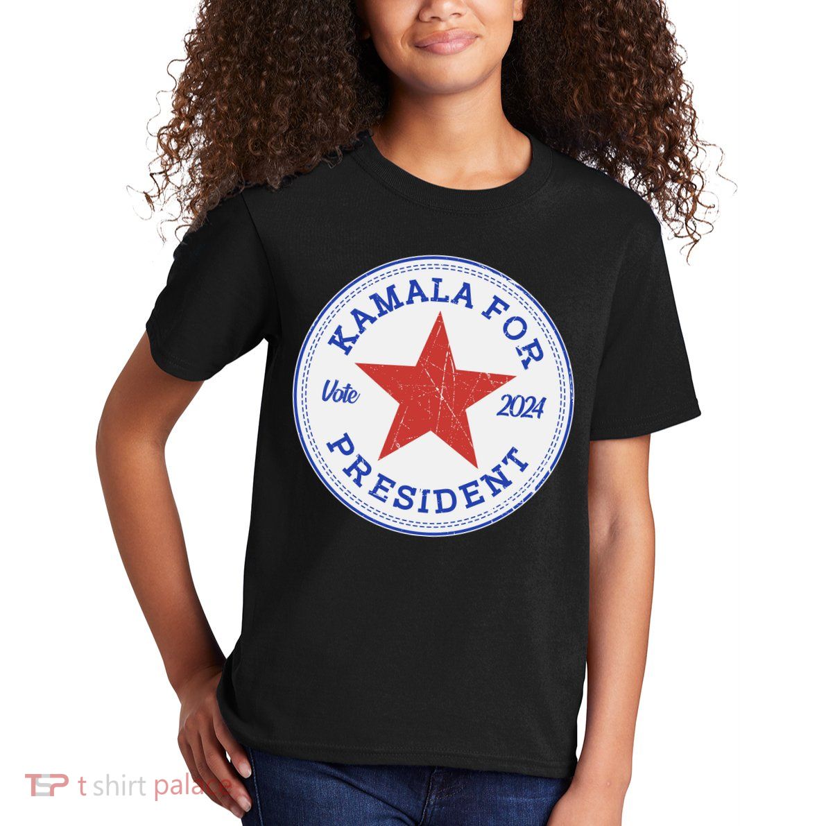 Vote 2024 Kamala For President Sneaker Logo Kids T-Shirt