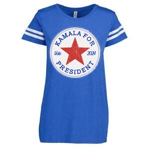 Vote 2024 Kamala For President Sneaker Logo Enza Ladies Jersey Football T-Shirt