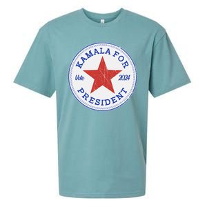 Vote 2024 Kamala For President Sneaker Logo Sueded Cloud Jersey T-Shirt