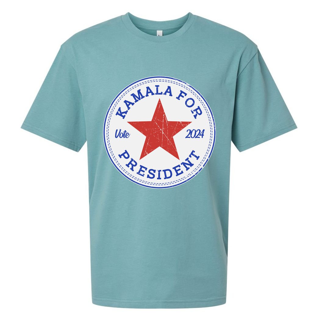 Vote 2024 Kamala For President Sneaker Logo Sueded Cloud Jersey T-Shirt