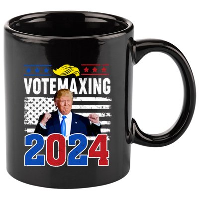 Votemaxing 2024 Looksmaxxing Funny 11oz C Handle Ceramic Mug