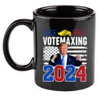 Votemaxing 2024 Looksmaxxing Funny 11oz C Handle Ceramic Mug