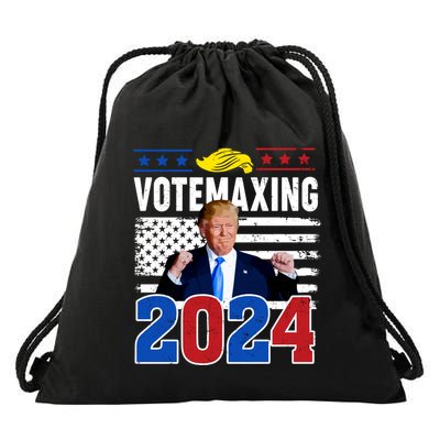 Votemaxing 2024 Looksmaxxing Funny Drawstring Bag