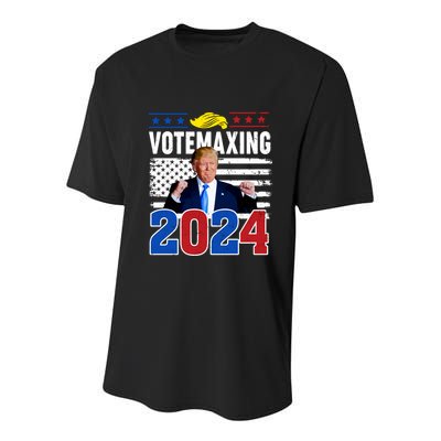 Votemaxing 2024 Looksmaxxing Funny Youth Performance Sprint T-Shirt