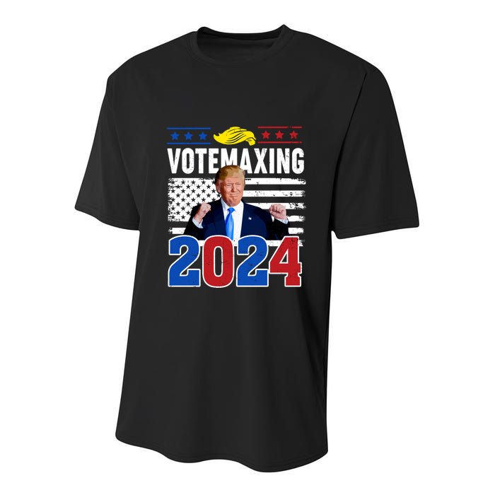 Votemaxing 2024 Looksmaxxing Funny Youth Performance Sprint T-Shirt