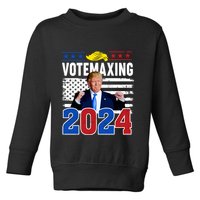 Votemaxing 2024 Looksmaxxing Funny Toddler Sweatshirt