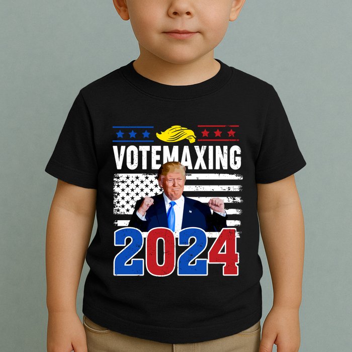 Votemaxing 2024 Looksmaxxing Funny Toddler T-Shirt