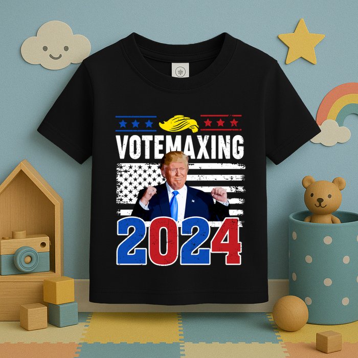 Votemaxing 2024 Looksmaxxing Funny Toddler T-Shirt