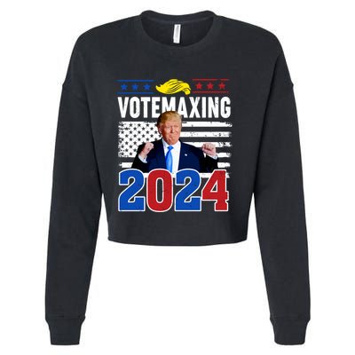 Votemaxing 2024 Looksmaxxing Funny Cropped Pullover Crew