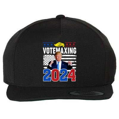 Votemaxing 2024 Looksmaxxing Funny Wool Snapback Cap