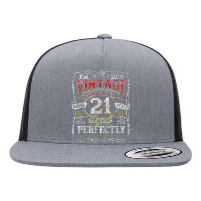 Vintage 2002 Limited Edition 21 Year Old 21st Birthday Men Flat Bill Trucker Hat