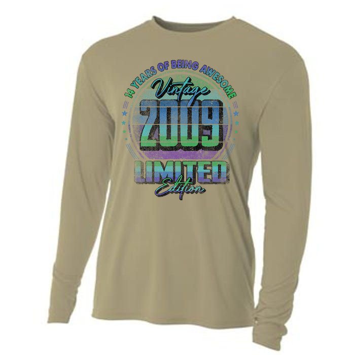 Vintage 2009 Limited Edition 14 Year Old 14th Birthday Cute Cooling Performance Long Sleeve Crew