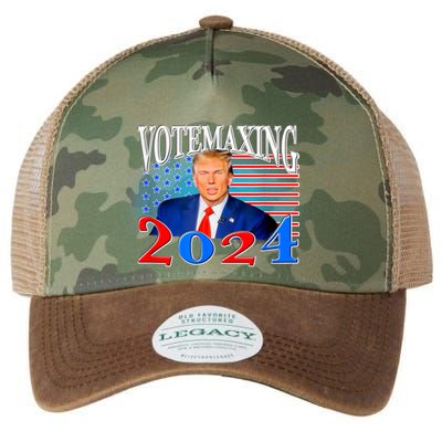Votemaxing 2024 Looksmax Funny Legacy Tie Dye Trucker Hat